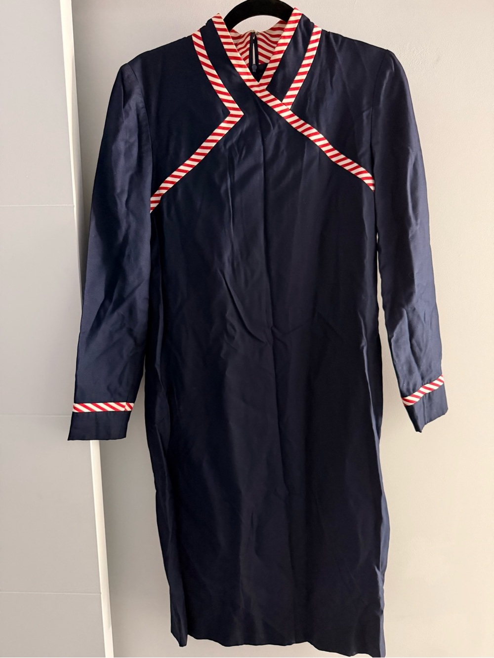 Carolina Herrera Studio Vintage Red & White Striped Women’s Dress
